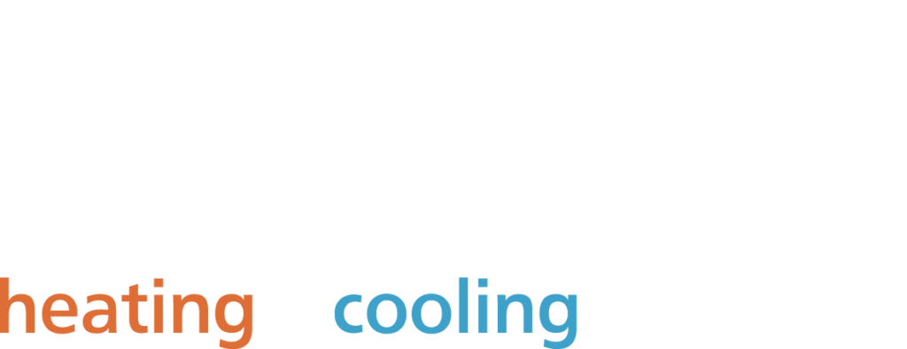 Logo van Panasonic in het wit, met heating & cooling solutions in kleur eronder.