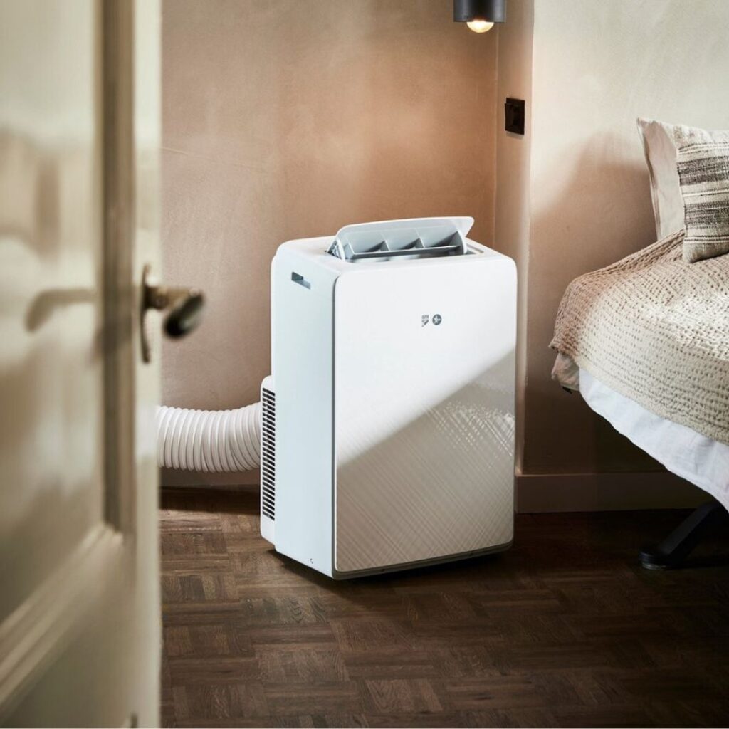Mobiele airco in slaapkamer
